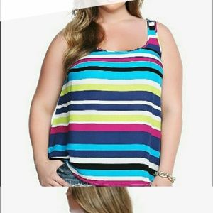 Torrid chiffon high low tank